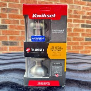 Kwikset Signature Series 97402-736 Satin Nickel SmartKey Juno Entry Knob